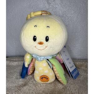 Carter’s Yellow Octopus Rattle Vintage Clip Hook Musical (Not Working) Baby Toy